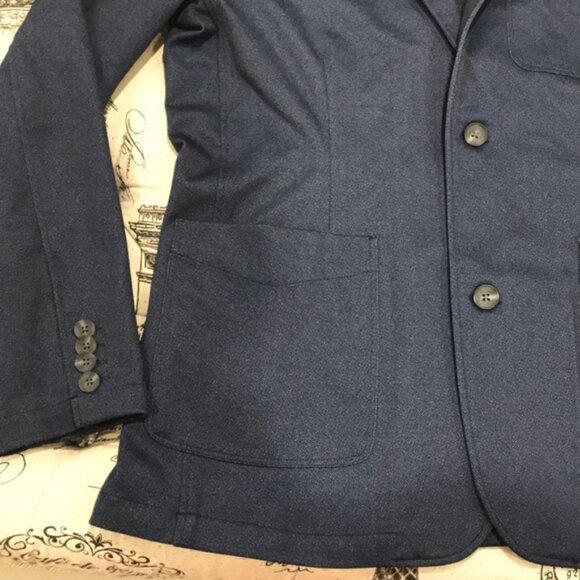 Black Brown 1826 Patch-Pocket Knit Blazer - Picture 3 of 4